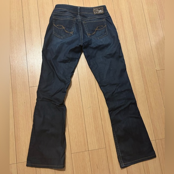Y2K sliver blue jeans. Low wasted, boot cut, denim. - Picture 3 of 7